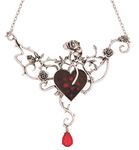 Rubie's Costume Co. Women's Wicked Gems Bed-of-Blood Rose Necklace, Multicolor, One Size