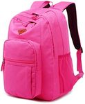 abshoo Girls Solid Color Backpack For College Women Water Resistant School Bag (HotPink)