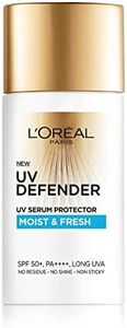 L'Oreal Paris Sunscreen, Non-Greasy, Hydrating Sunscreen With Hyaluronic Acid, UVA & UVB Protection, With SPF 50 PA+++, Moist & Fresh, UV Defender Serum Protector, 50 ml