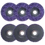 AuInn Stripping Disc 4 1/2” x 7/8” Quick Easy Strip and Clean Discs Paint Rust Removal Wheel Disc 6 Packs Purple for Removing Paint, Rust