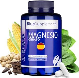Citrato de Magnesio 400 mg - 120 Cápsulas, 2 Meses de Tratamiento - Reduce Fatiga Física, Molestias Musculares, Estreñimiento, Ayuda a Relajar y Reduce Migrañas y Dolor de Cabeza