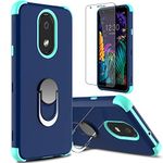lovpec Case for LG Aristo 4 Plus with Soft TPU Screen Protector, Case for LG Escape Plus/for LG Arena 2/for LG Prime 2/for LG Tribute Royal Ring Magnetic Holder Kickstand Protective Phone Case (Navy)