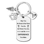 Veterinarian Appreciation Gifts Vet Tech Keyring Thank You Jewelry Veterinary Tech Animal Rescue Gifts Veterinary Nurse Assistant Keychain Coworker Going Away Gifts Doctor Assistant Graduation Gifts