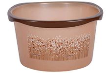 Nayasa Funk Plastic Tub 19Ltr for Home and Kitchen (Brown) (Bucket_Funk)