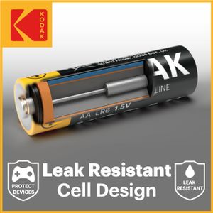 Kodak Xtralife AA Batteries 60-Pack – Long-Lasting Alkaline