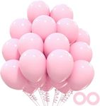 OHugs Pink Balloons, 50 Pcs 12 Inch Pink Balloons, Baby Pink Latex Balloons for Pink Theme Birthday Party, Gender Reveal, Baby Shower Wedding, and Princess Theme Girls Party Decorations