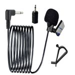 MICMXMO Car Microphone 3.5mm for Car Vehicle Stereo Audio Radio GPS DVD Enabled Head Unit,Replacement Mic for Sony Pioneer Kenwood Boss JVC Jensen Alpine,with 3.5mm to 2.5mm Adapter