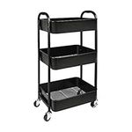 3-Tier Rolling Utility Cart with Ca