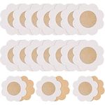 beifon 40pcs Nipple Covers Self Adhesive Invisible Nipple Breast Cover Disposable Nipple Pasties Flower Shape Nipples Stickers Soft Nipple Petals for Women Girls Ladies Patry Dress (Skin)