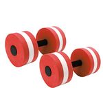 2 PCS Water Floating Dumbbell Yoga Exercise Water Foam Fitness Tool Water Aqua Fitness Barbells Hand Bar Exercises Equipment for Men Women Kids (Red)