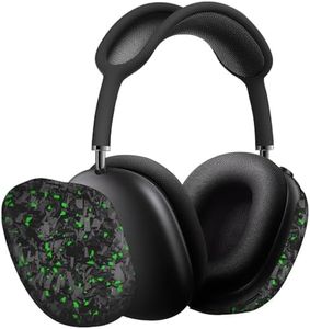 MONOCARBON Real Carbon Fiber Case for AirPods Max (2024/2020), Military-Grade Protective Hard Cover for Apple Headphones, Unique Forged Matte, Scratch-Resistant, Essential Accessories-Matte Green