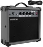 STRICH 20W Portable Electric Guitar Amp, Lightweight Practice Amplifier with Clean & Overdrive Dual Channels, Professional Noise Reduction Cable Included (Space Gray)