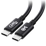 Cable Matters [USB-IF Certified] 240W USB C Cable 6.6 ft / 2m for MacBook Pro, Dell XPS (USB C Charger Cable, 140W USB C Cable, USB C Charging Cable) - Power Delivery 3.1 in Black (USB 2.0, No Video)