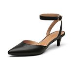 DREAM PAIRS Low Heels for Women DPU215 Wedding Dress Closed Toe Pump Shoes Black Size 9