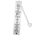 Niece Bookmark Niece Gifts from Aunt Uncle Niece Present Keepsakes Best Niece Gift I Love You Niece Birthday Gifts Graduation Gifts Christmas Gifts(Niece Bookmark)