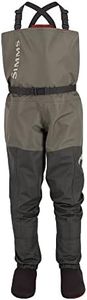 Simms Kid’s Tributary Stockingfoot Chest-High Fishing Waders - Durable, Breathable, Waterproof Fly Fishing Waders for Youths-Basalt-Medium