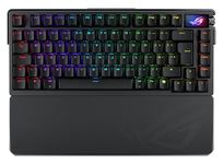 ASUS ROG Azoth Extreme 75% Gaming Mechanical Keyboard, Aluminum Chassis, Carbon Fiber Plate, Adjustable Gasket Mount, 3-Layer Dampening, OLED Touchscreen, ROG NX Snow Switches, PBT Keycaps | UK Layout