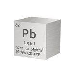 PFCKE Lead Cube Metal Density Cubes Pure Metal High Density Element Cube for Element Collections Lab Experiment Periodic Table Collection DIY Teacher Science Creative Gift（Lead，1 Inch）