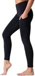Dragon Fit High Waist Fleece Lined Yoga Leggings with 3 Pockets,Tummy Control Workout Running 4 Way Stretch Yoga Pants