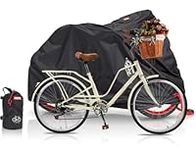 BARTSTR Bike Cover, Waterproof Bicycle Cover for Indoor and Outdoor Storage, 210D Oxford Fabric Anti Dust Rain with Lock Holes and Portable Storage Bag (XL)