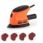 TOPWAY Detail Mouse Electric Sander, 105W Electric Palm Corner Sander with Dust Extraction Port for Home Decoration Furniture Finishing, 20Pcs Sanding Pads Included 100179