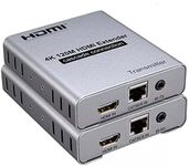 Microware 4K 120M HDMI Extender by CAT5e and CAT6 Cable Support 4K with Cascade Connection and IR Extension