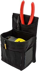 Diamondback GK1 Pouch - Small Tool Pouch with Belt Clip - Ideal Multi-Use Carpenter & Electrician Tool Pouch - 3" x 2.75" x 6.75" Modular Tool Belt Pouches for Utility Vests & Belts (Black)