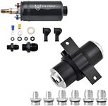 EVIL ENERGY External Fuel Pump 12V 300LPH Bundle with 30 Micron Inline Fuel Filter&Bracket Clamp