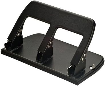 Officemate Medium Duty 3 Hole Punch with Ergonomic Handle, 30 Sheet Capacity, Black (90088)