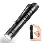 flintronic Mini Torch, 3.5" Pocket LED Torch Flashlight with Pocket Clip, Ultra Bright Waterproof Pocket Light for Household, Workshop, Repair, Hiking, Powered by 1*AAA Battery (not Included)