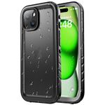 SPORTLINK Phone Case for iPhone 15 Plus - Compatible with iPhone 15 Plus Waterproof Case, 360 Full Body Protection with Screen Protector [IP68 Waterproof][Military-Grade Shockproof|Dustproof], Black