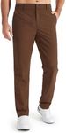 Libin Men's Pants 30" Comfy Business Casual Golf Pants Quick Dry Lightweight Fashion Outfits for Men Travel Vocation Dress Work Water Resistant, Light Coffee, 38W x 30L
