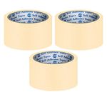 VCR Masking Tape - 20 Meters in Length 48mm / 2" Width - 3 Rolls Per Pack - Easy Tear Tape, Best for Carpenter, Labelling, Painting and leaves no residue after a peel.