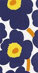 Boston International Marimekko Paper Napkins, 16-Count Guest Size, Unikko Dark Blue