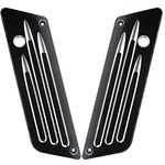 amavoler Saddlebag Saddle Bag Latch Covers Hardware Mount Compatible for 1993-2013 Harley Davidson Road Glide Touring Street Glide Electra Glide (Black)