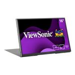 ViewSonic VG1656N 16 Inch 1200p IPS Wireless Portable Monitor with 2 Way Powered 60W USB C, Built-in 4000 mAh Battery and Stand with Smart Cover
