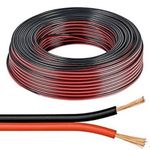 electrosmart 50m Red/Black 2 x 0.50mm Speaker Cable - Ideal for Car Audio & Home HiFi