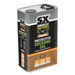 SX Siroflex Protective Decking Oil Oak 5L – Water‑Repellent Timber Treatment for Decking – Nourishes & Enhances Wood – Tough, Durable Finish
