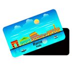 dhcrafts Rectangular Rubber Fridge Magnet/Magnetic Card Blue Italy Rome Design Pack of 1 (8.6cm x 5.4cm)