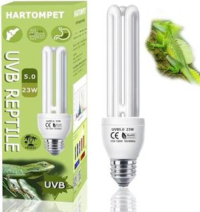 HARTOMPET Linear UVB 5.0 Tube 23W, Compact Fluorescent Tropical Lamp, UVB Bulb for Reptile, Chameleon, Iguana, Tree Frog, Ideal Light for Amphibian Habitat & Terrarium Tank