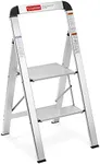 Navaris 2 Step Ladder - Aluminum Fo