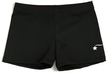 Destira Black Gymnastic Compression Short, Dance Tumbling Athletic Sport Shorts, Child Large (10)