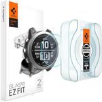 SPIGEN EZ Fit Glas.tR Slim Screen Protector Designed for Garmin Fēnix 7 | 7 Solar | 7 Sapphire Solar [47mm] 9H Tempered Glass Screen Protector [2-Pack] - Clear