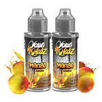 VAPE HEDZ E-Liquid Vape Juice- Two Pack 100ml No Nic Vape Liquid for E-Cigarettes - 70/30 Ratio - Short Fill Ecig Liquid - Great Vape Kit Gift for Men and Women - No Tar Or Tobacco