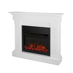 Real Flame 8020E-W Crawford Electric Fireplace, White