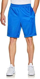 TSLA Men's Athletic Mesh Shorts, Quick Dry Basketball Running, Gym Training Workout with Pockets TM MBH20-BLU X-Large