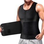 Cimkiz Sauna Vest for Men Waist Trainer Zipper Neoprene Sauna Suit Tank Top