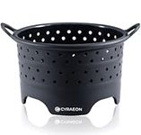 Cyraeon Silicone Steamer Basket, Perfect for Boiling and Steaming. Cook Vegetables, Pasta, Potatoes, Heat Resistant, Vegetable Basket, 18CM, Instant Pot Accessories, Pressure Cooker Accessories.