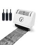 Vantamo Data Defender, Identity Theft Protection Roller Stamp Wide Kit, Including 3-Pack Refills - Confidential Roller Stamp, Address Blocker Security, Anti Theft and Privacy Safety - Classy White