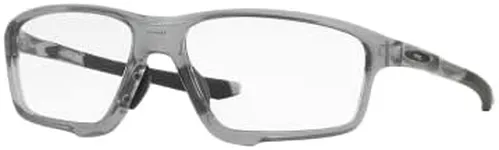 Oakley Crosslink Zero OX8080 808004 58MM Polished Grey Shadow Square Eyeglasses for Men + BUNDLE With Designer iWear Eyewear Kit